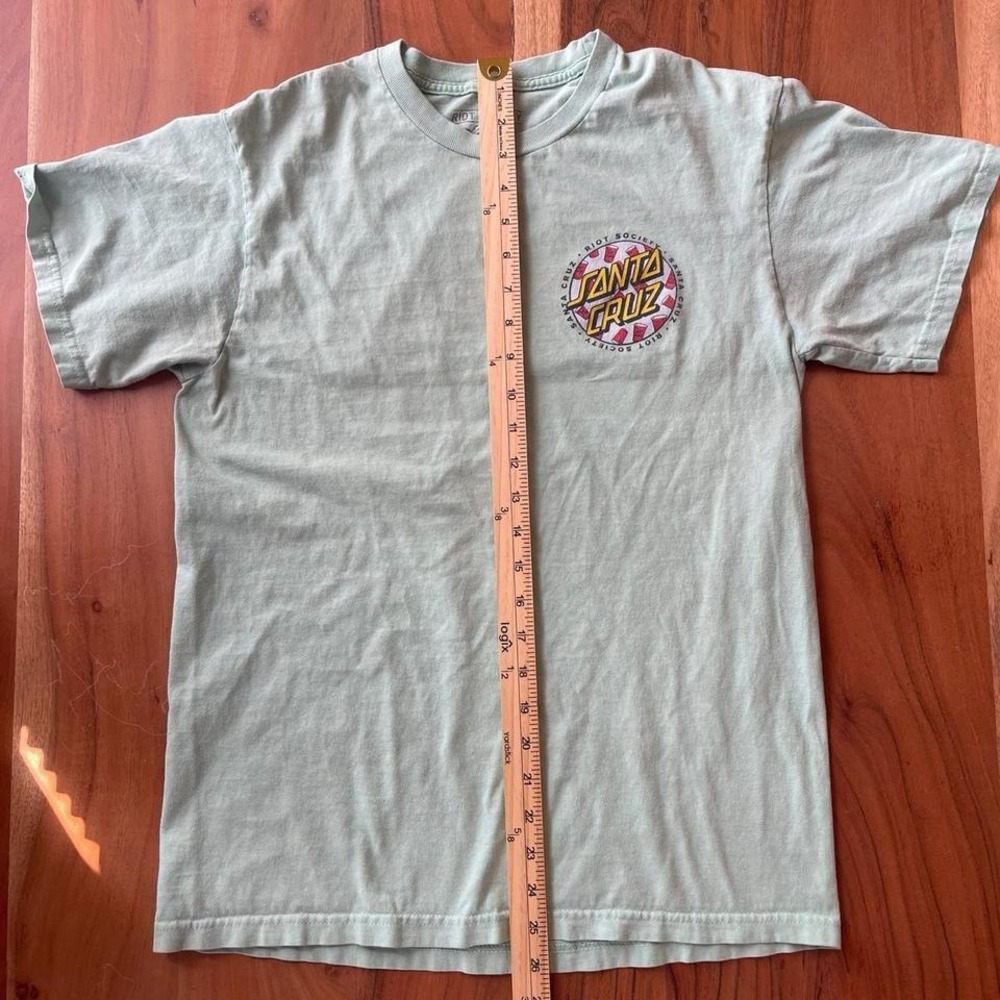 Riot Society Santa Cruz Party Cup Graphic T-Shirt Mens Medium Mint Green Skate - Picture 5 of 5